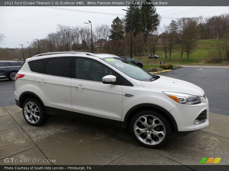 White Platinum Metallic Tri-Coat / Charcoal Black 2013 Ford Escape Titanium 2.0L EcoBoost 4WD