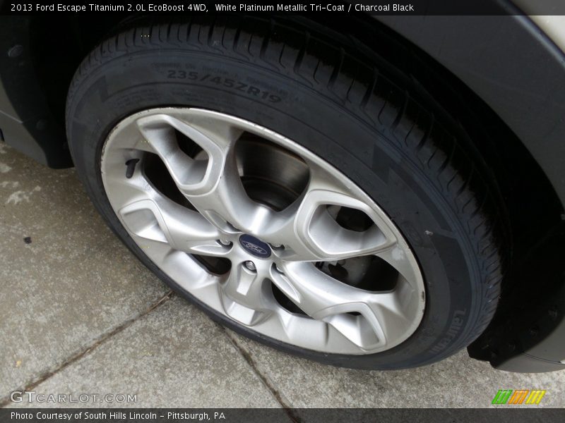 White Platinum Metallic Tri-Coat / Charcoal Black 2013 Ford Escape Titanium 2.0L EcoBoost 4WD