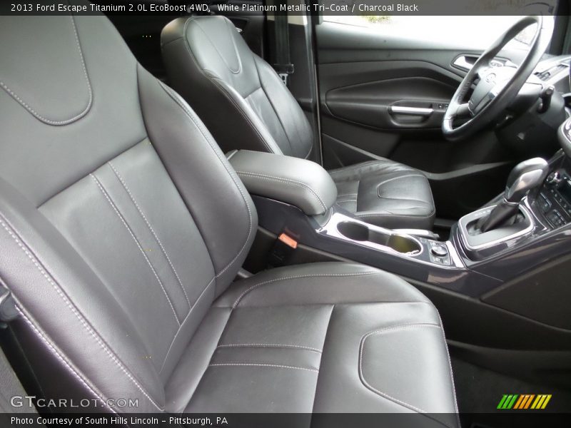 White Platinum Metallic Tri-Coat / Charcoal Black 2013 Ford Escape Titanium 2.0L EcoBoost 4WD