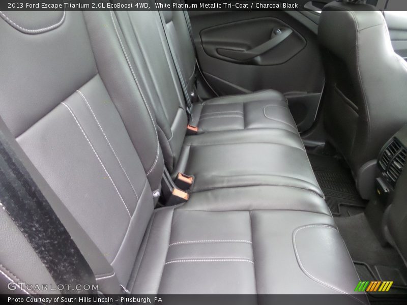 White Platinum Metallic Tri-Coat / Charcoal Black 2013 Ford Escape Titanium 2.0L EcoBoost 4WD