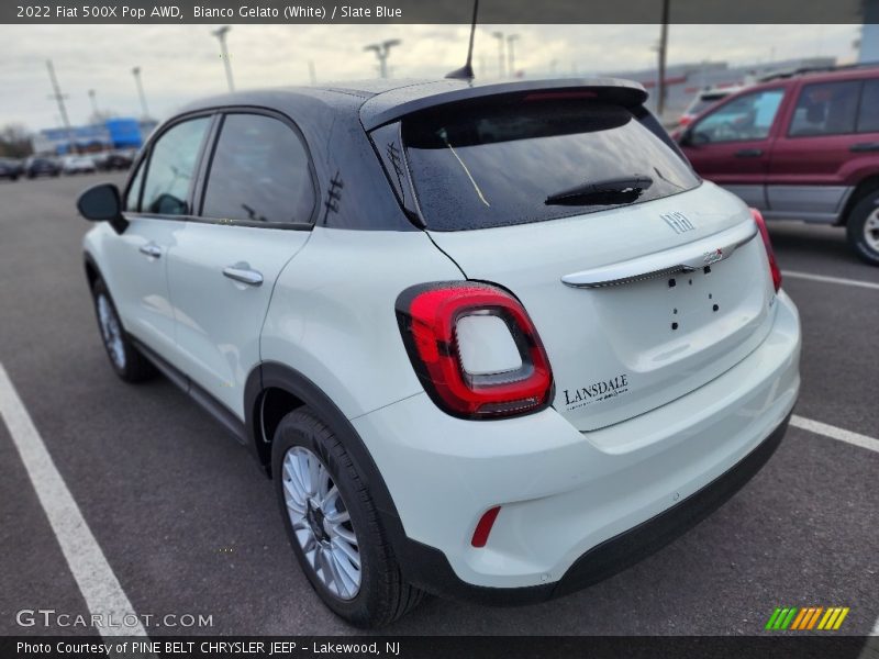 Bianco Gelato (White) / Slate Blue 2022 Fiat 500X Pop AWD