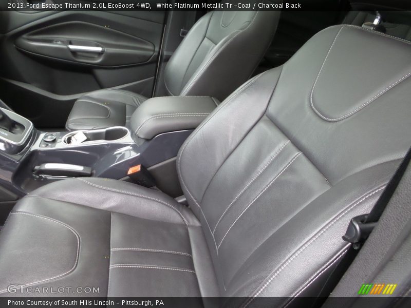 White Platinum Metallic Tri-Coat / Charcoal Black 2013 Ford Escape Titanium 2.0L EcoBoost 4WD