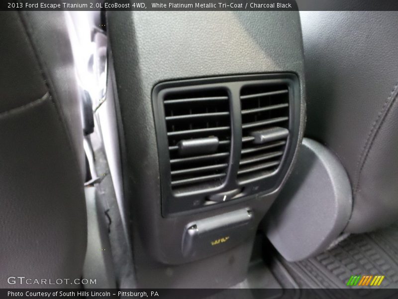 White Platinum Metallic Tri-Coat / Charcoal Black 2013 Ford Escape Titanium 2.0L EcoBoost 4WD
