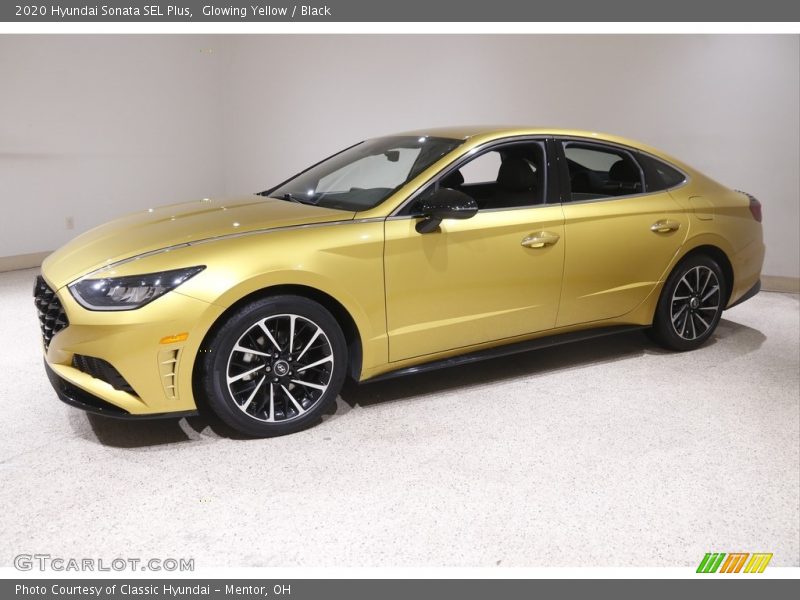 Glowing Yellow / Black 2020 Hyundai Sonata SEL Plus