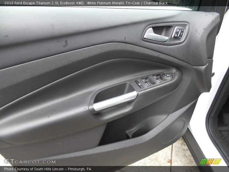 White Platinum Metallic Tri-Coat / Charcoal Black 2013 Ford Escape Titanium 2.0L EcoBoost 4WD