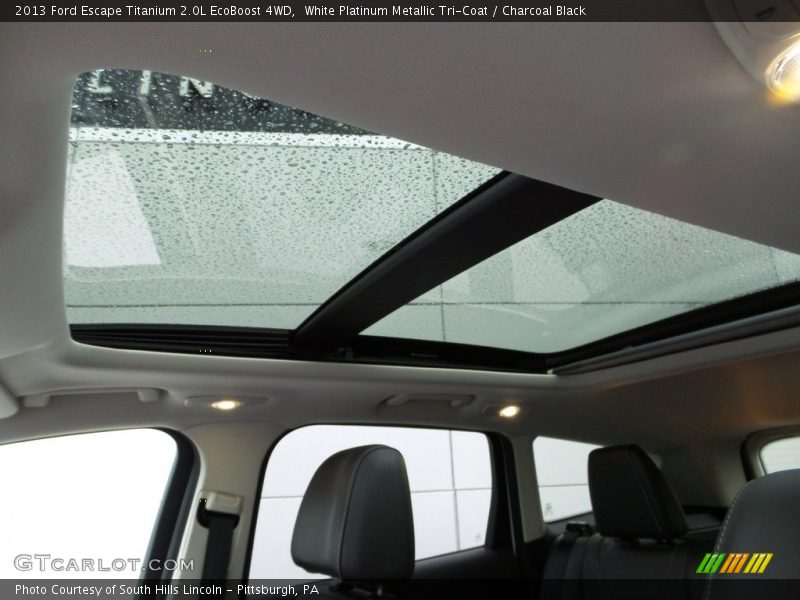 White Platinum Metallic Tri-Coat / Charcoal Black 2013 Ford Escape Titanium 2.0L EcoBoost 4WD