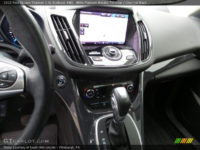 White Platinum Metallic Tri-Coat / Charcoal Black 2013 Ford Escape Titanium 2.0L EcoBoost 4WD