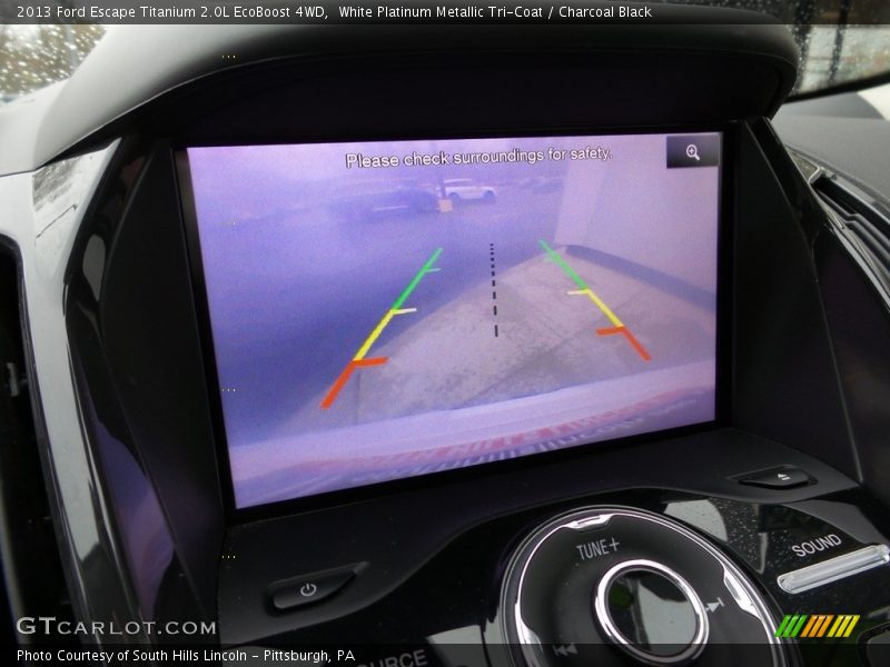 White Platinum Metallic Tri-Coat / Charcoal Black 2013 Ford Escape Titanium 2.0L EcoBoost 4WD