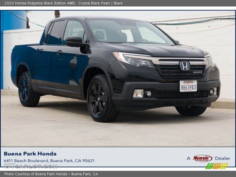 Crystal Black Pearl / Black 2020 Honda Ridgeline Black Edition AWD