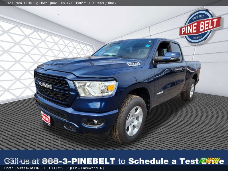 Patriot Blue Pearl / Black 2023 Ram 1500 Big Horn Quad Cab 4x4