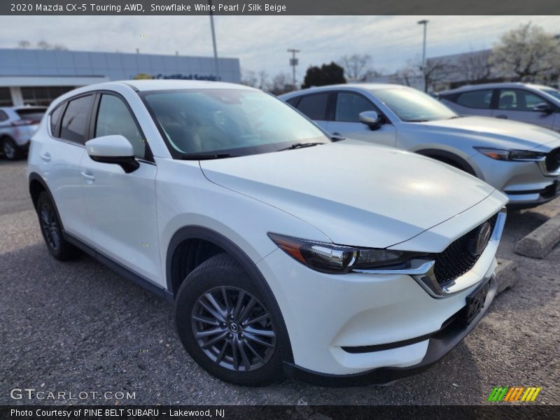 Snowflake White Pearl / Silk Beige 2020 Mazda CX-5 Touring AWD