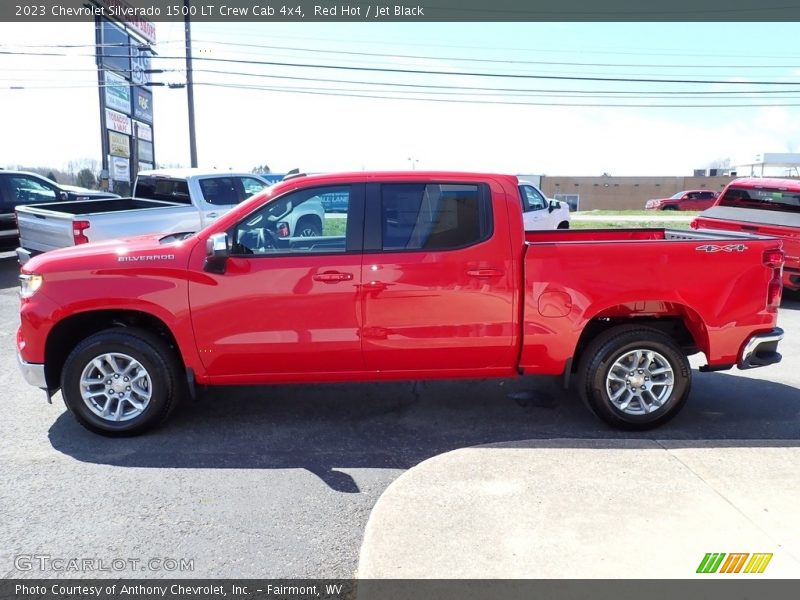 Red Hot / Jet Black 2023 Chevrolet Silverado 1500 LT Crew Cab 4x4