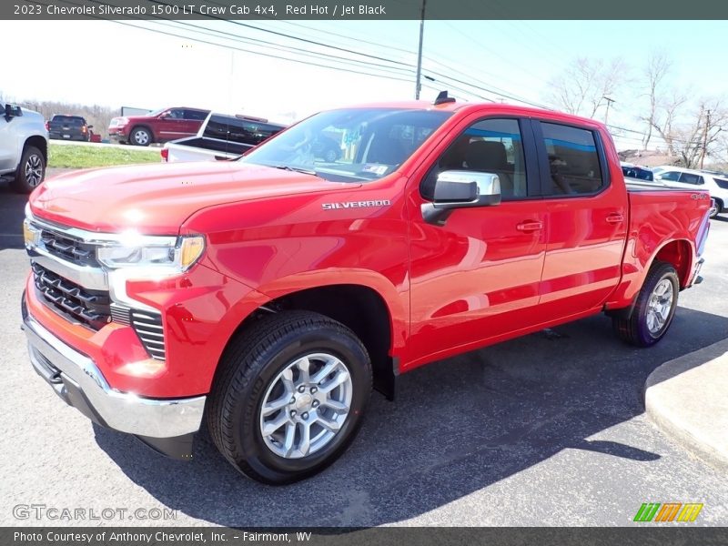 Red Hot / Jet Black 2023 Chevrolet Silverado 1500 LT Crew Cab 4x4