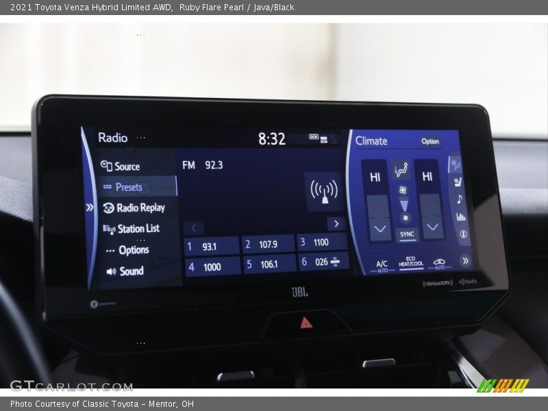 Controls of 2021 Venza Hybrid Limited AWD