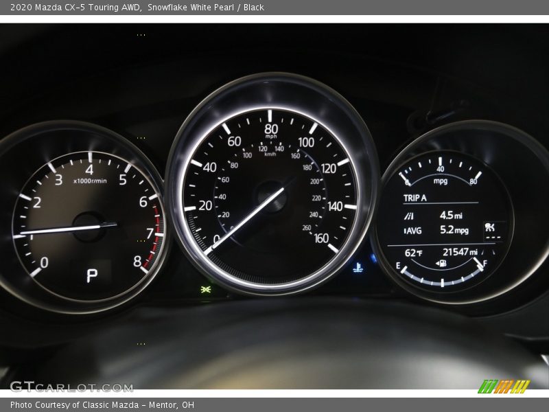 Snowflake White Pearl / Black 2020 Mazda CX-5 Touring AWD