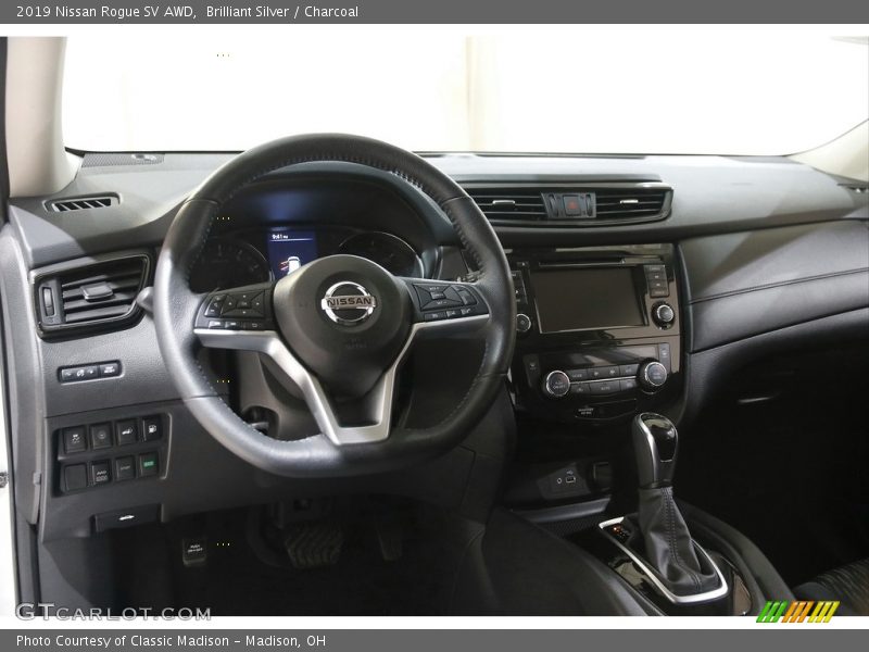 Brilliant Silver / Charcoal 2019 Nissan Rogue SV AWD