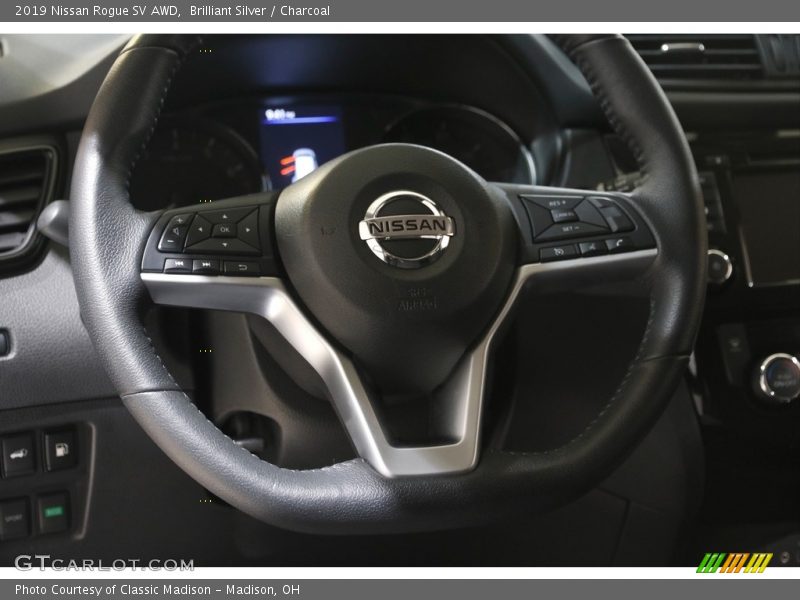 Brilliant Silver / Charcoal 2019 Nissan Rogue SV AWD