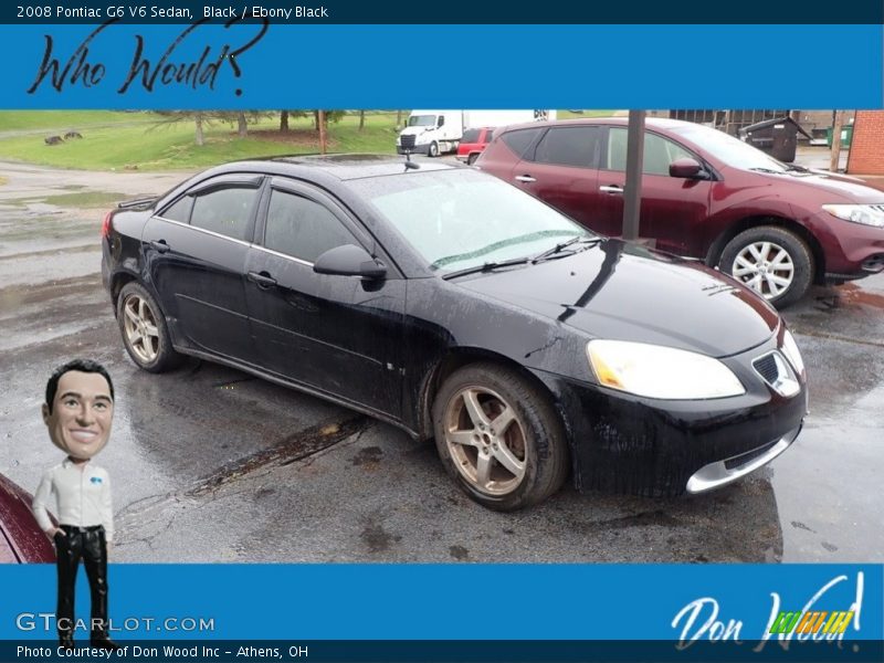 Black / Ebony Black 2008 Pontiac G6 V6 Sedan