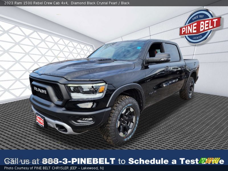 Diamond Black Crystal Pearl / Black 2023 Ram 1500 Rebel Crew Cab 4x4
