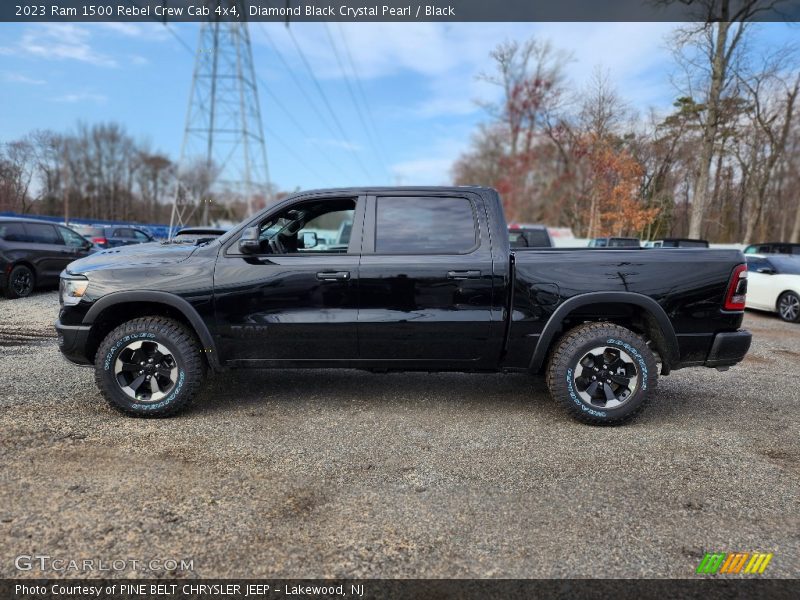 Diamond Black Crystal Pearl / Black 2023 Ram 1500 Rebel Crew Cab 4x4