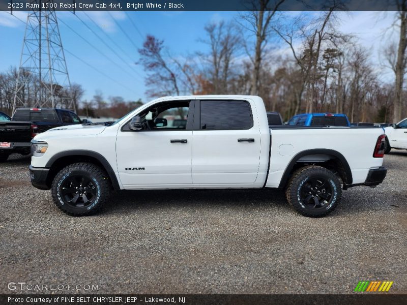 Bright White / Black 2023 Ram 1500 Rebel Crew Cab 4x4