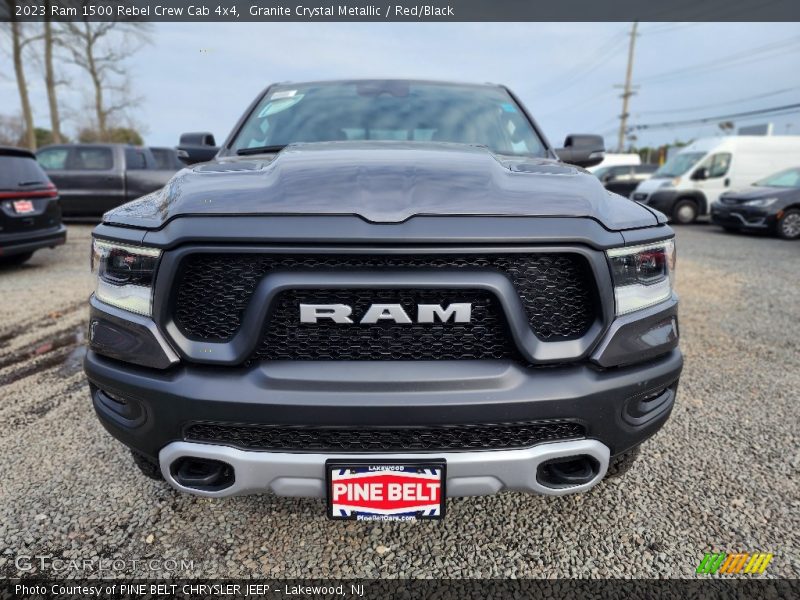 Granite Crystal Metallic / Red/Black 2023 Ram 1500 Rebel Crew Cab 4x4