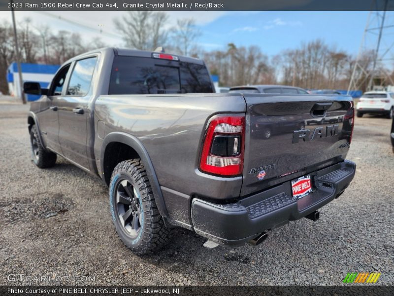 Granite Crystal Metallic / Red/Black 2023 Ram 1500 Rebel Crew Cab 4x4