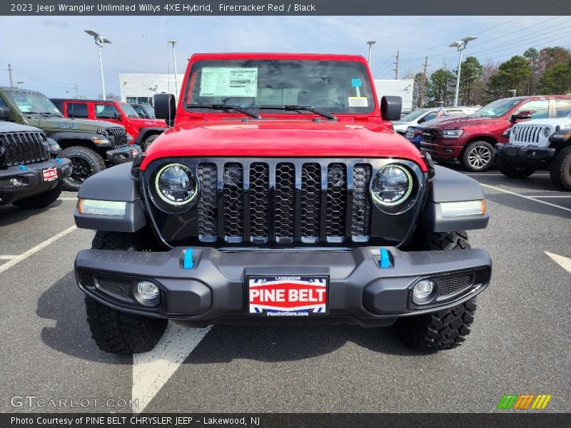 Firecracker Red / Black 2023 Jeep Wrangler Unlimited Willys 4XE Hybrid