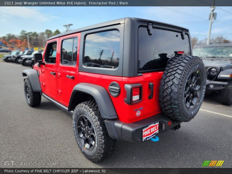 Firecracker Red / Black 2023 Jeep Wrangler Unlimited Willys 4XE Hybrid