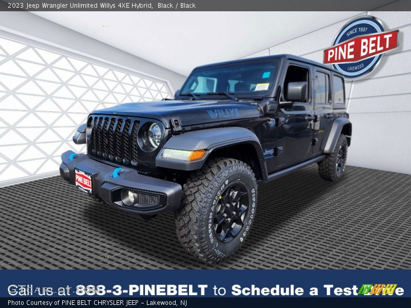 Black / Black 2023 Jeep Wrangler Unlimited Willys 4XE Hybrid