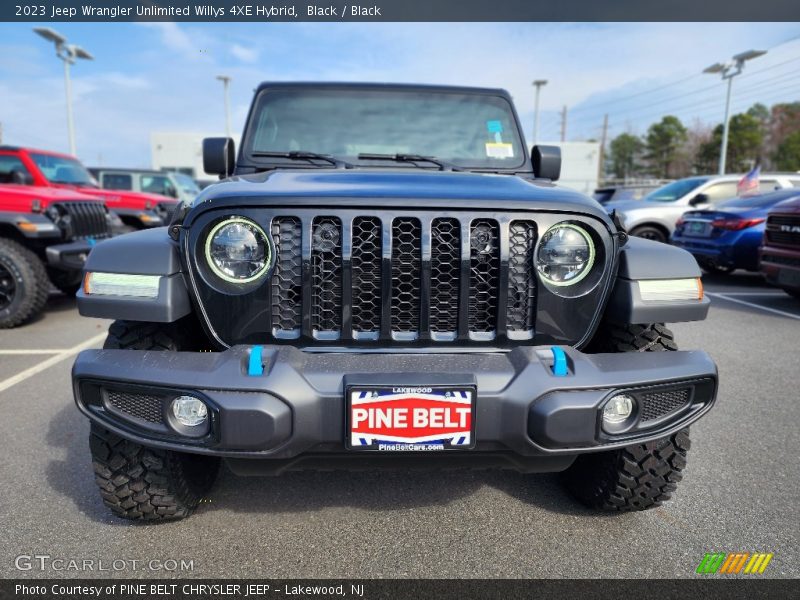 Black / Black 2023 Jeep Wrangler Unlimited Willys 4XE Hybrid