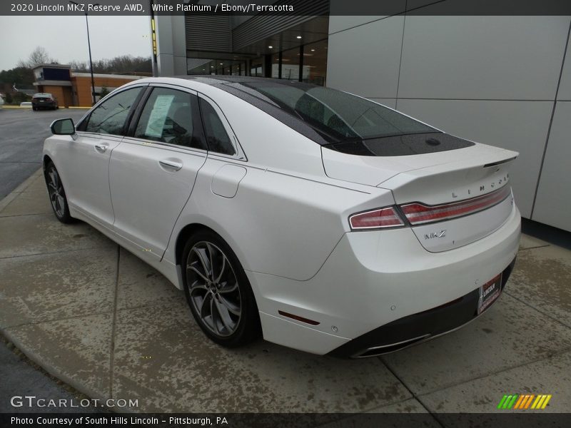 White Platinum / Ebony/Terracotta 2020 Lincoln MKZ Reserve AWD