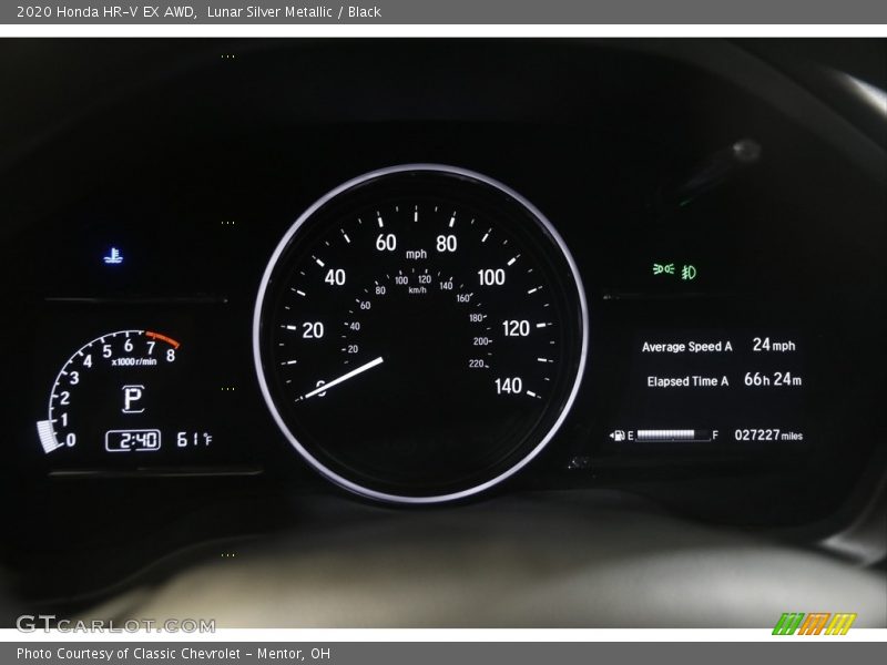 Lunar Silver Metallic / Black 2020 Honda HR-V EX AWD