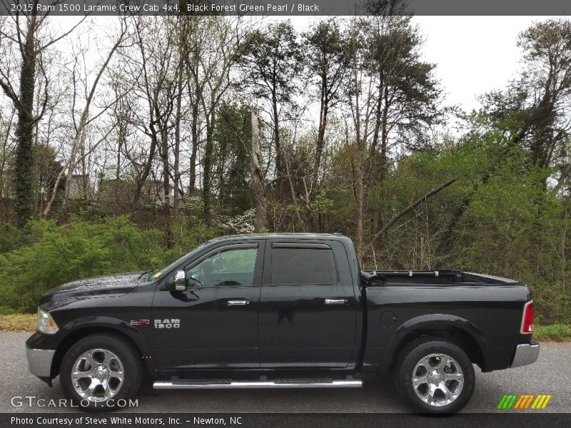 2015 1500 Laramie Crew Cab 4x4 Black Forest Green Pearl