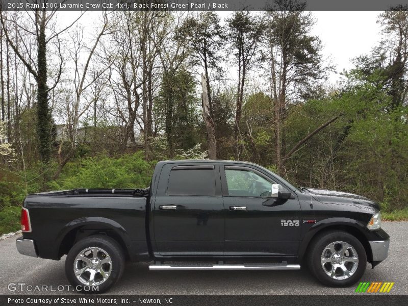  2015 1500 Laramie Crew Cab 4x4 Black Forest Green Pearl
