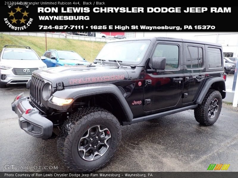 Black / Black 2023 Jeep Wrangler Unlimited Rubicon 4x4