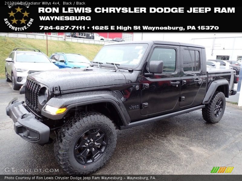 Black / Black 2023 Jeep Gladiator Willys 4x4