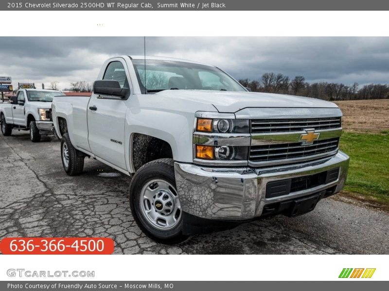 Summit White / Jet Black 2015 Chevrolet Silverado 2500HD WT Regular Cab