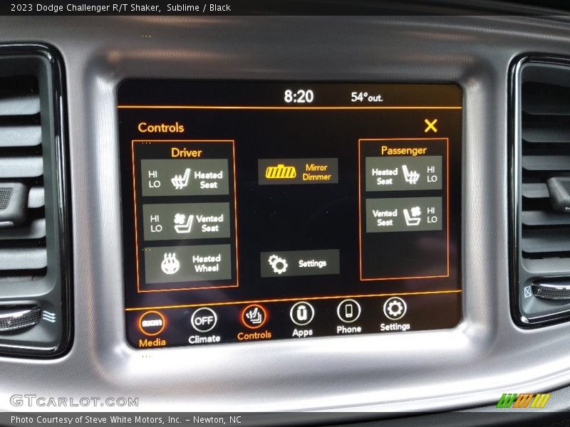 Controls of 2023 Challenger R/T Shaker