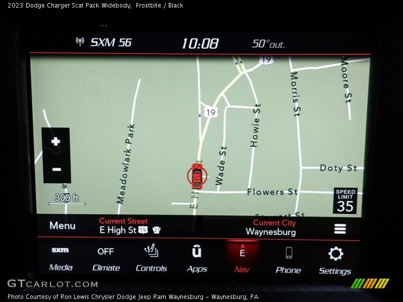 Navigation of 2023 Charger Scat Pack Widebody