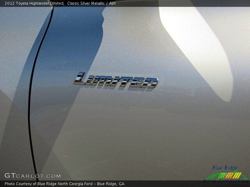 Classic Silver Metallic / Ash 2012 Toyota Highlander Limited