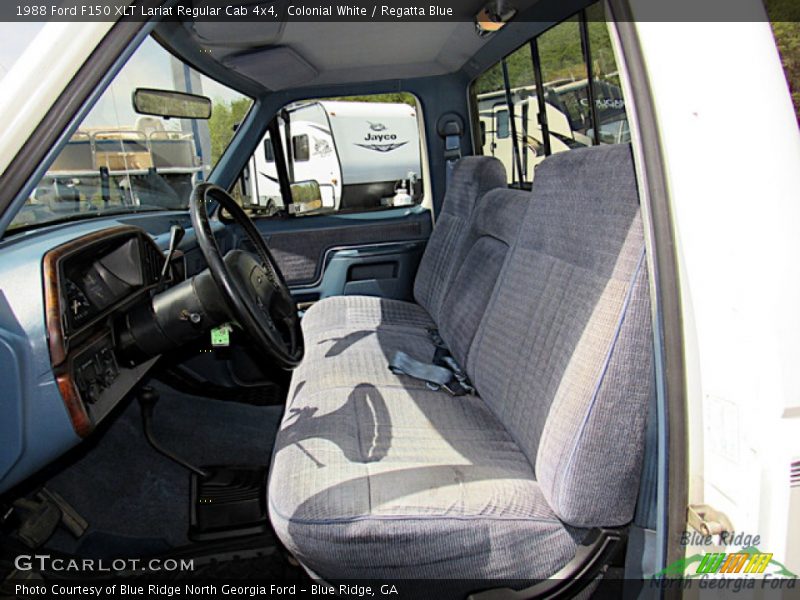  1988 F150 XLT Lariat Regular Cab 4x4 Regatta Blue Interior
