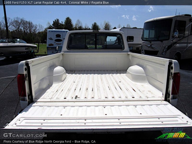 Colonial White / Regatta Blue 1988 Ford F150 XLT Lariat Regular Cab 4x4