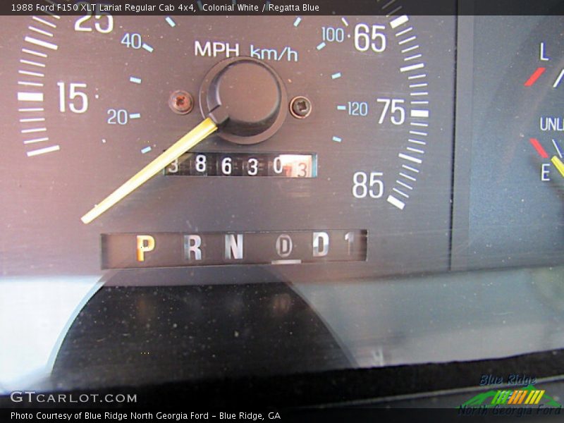 Colonial White / Regatta Blue 1988 Ford F150 XLT Lariat Regular Cab 4x4