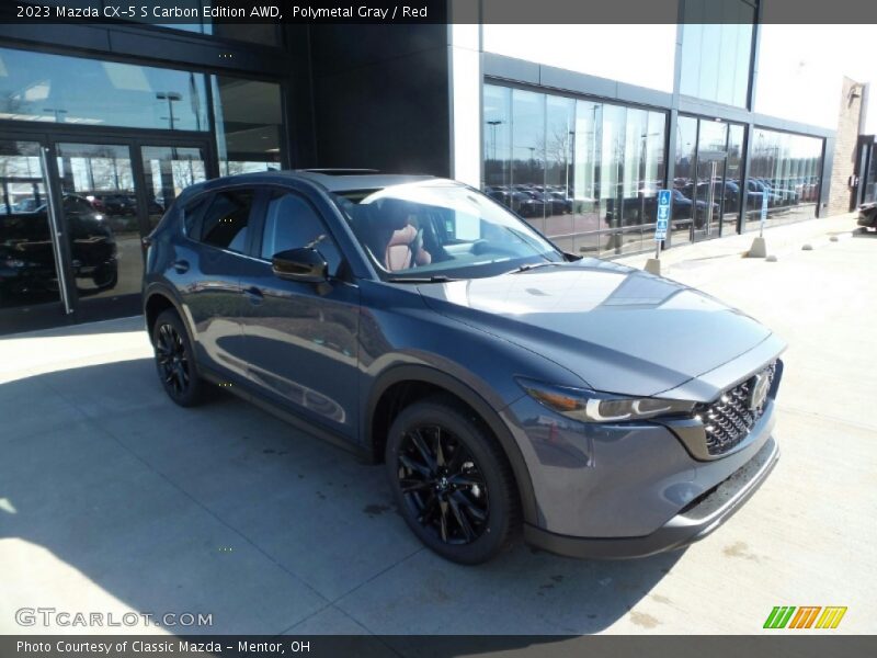 Polymetal Gray / Red 2023 Mazda CX-5 S Carbon Edition AWD