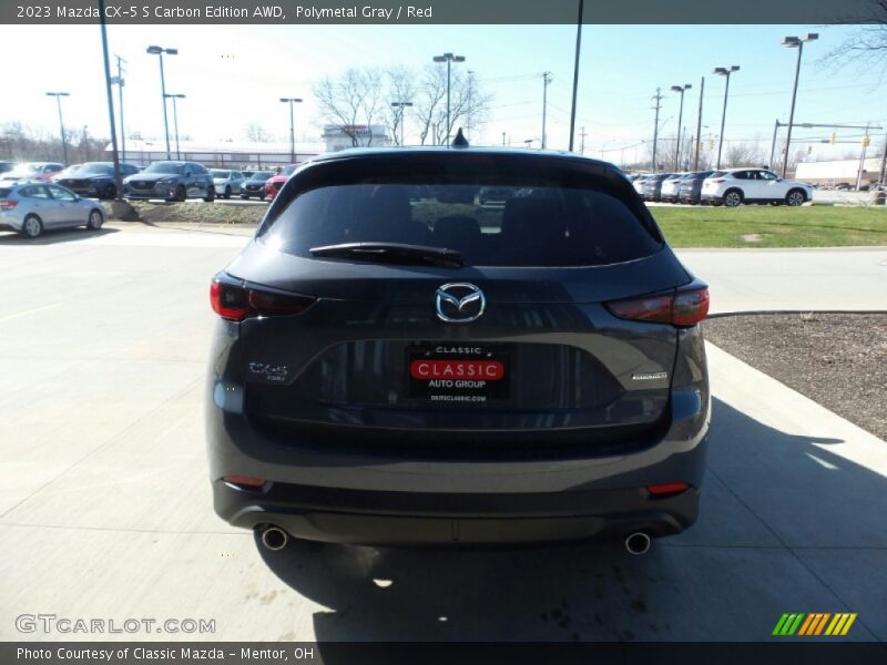 Polymetal Gray / Red 2023 Mazda CX-5 S Carbon Edition AWD