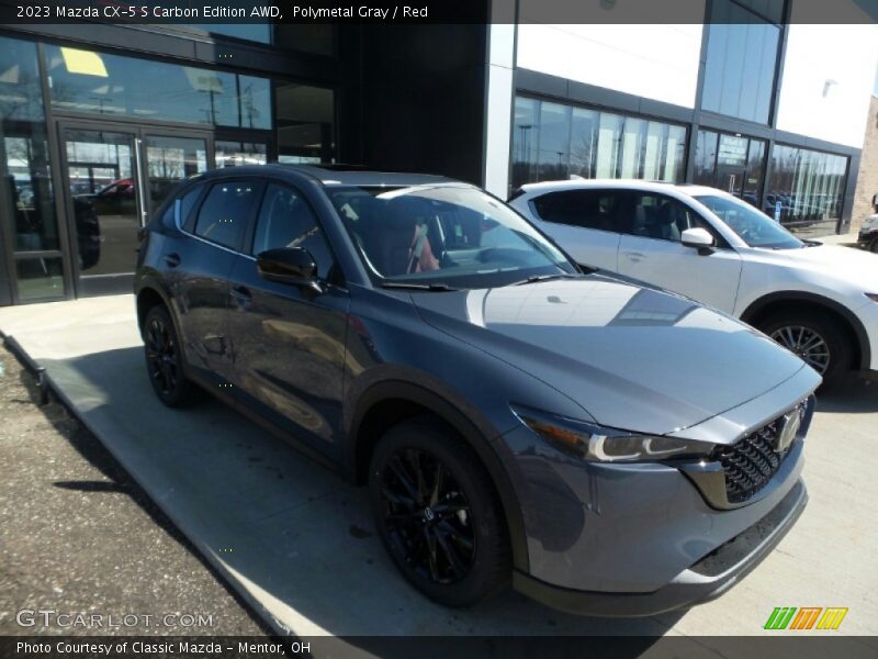 Polymetal Gray / Red 2023 Mazda CX-5 S Carbon Edition AWD