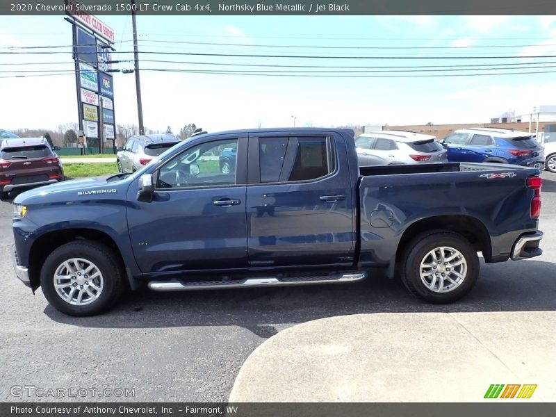 Northsky Blue Metallic / Jet Black 2020 Chevrolet Silverado 1500 LT Crew Cab 4x4