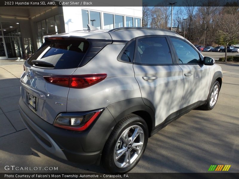 Cyber Silver / Black 2023 Hyundai Kona SEL AWD