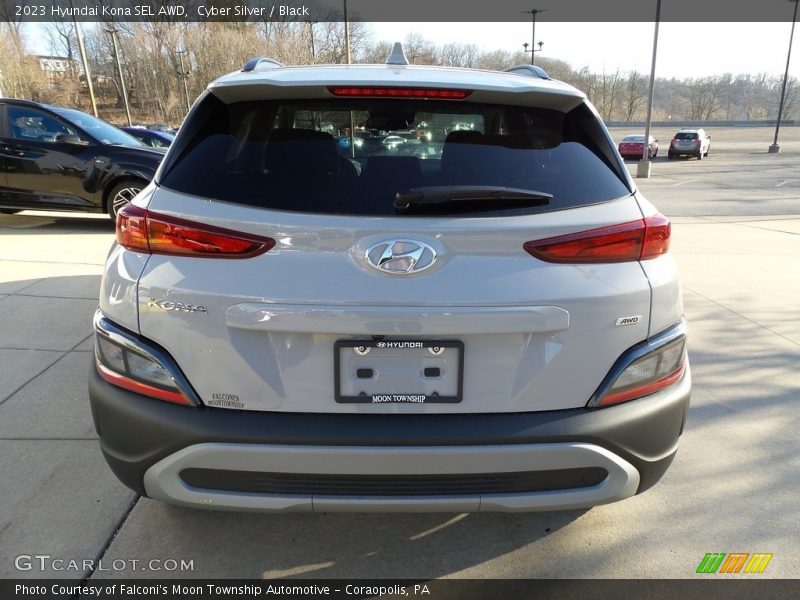Cyber Silver / Black 2023 Hyundai Kona SEL AWD